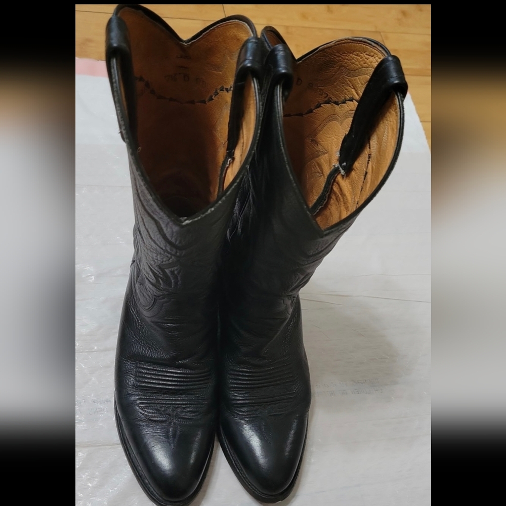 Classic Mens Black Western Cowboy Boots